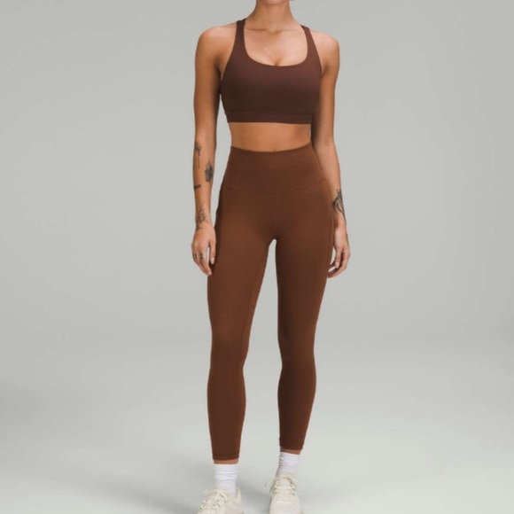 Lululemon Wunder Train High-Rise Tight with Pockets 25" Everlux Roasted Brown 2 - Picture 1 of 10